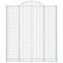 Cestas de gaviones 2 uds forma de arco hierro 200x30x220/240