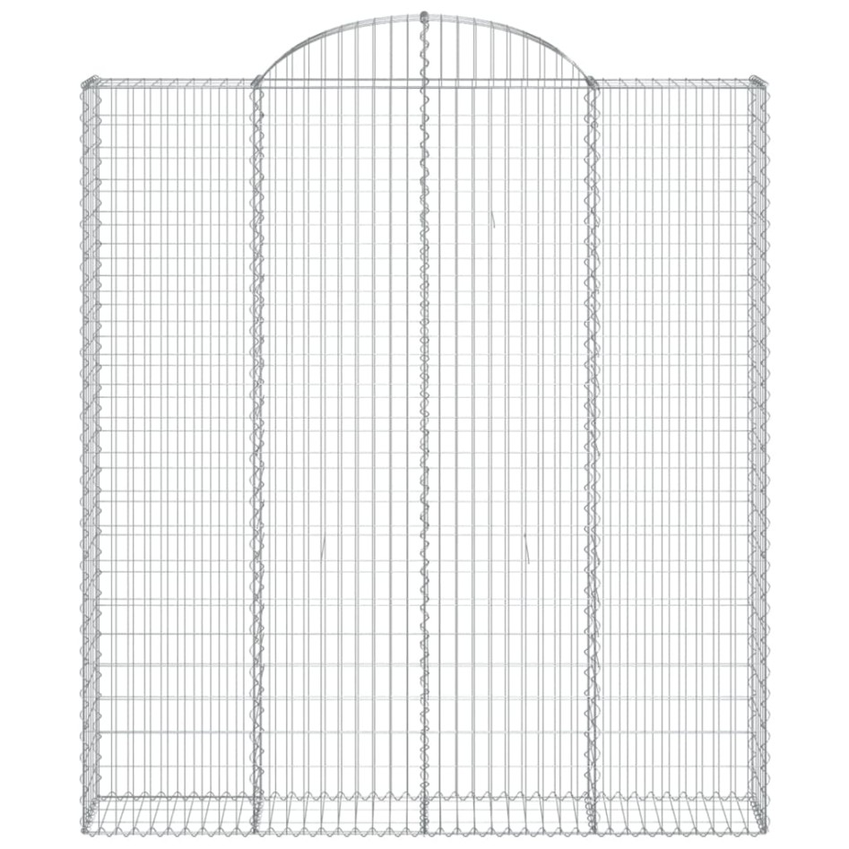 Cestas de gaviones 2 uds forma de arco hierro 200x30x220/240