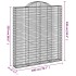 Cestas de gaviones 2 uds forma de arco hierro 200x30x220/240