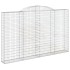 Cestas de gaviones 2 uds forma de arco hierro 300x30x180/200