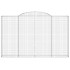 Cestas de gaviones 2 uds forma de arco hierro 300x30x180/200