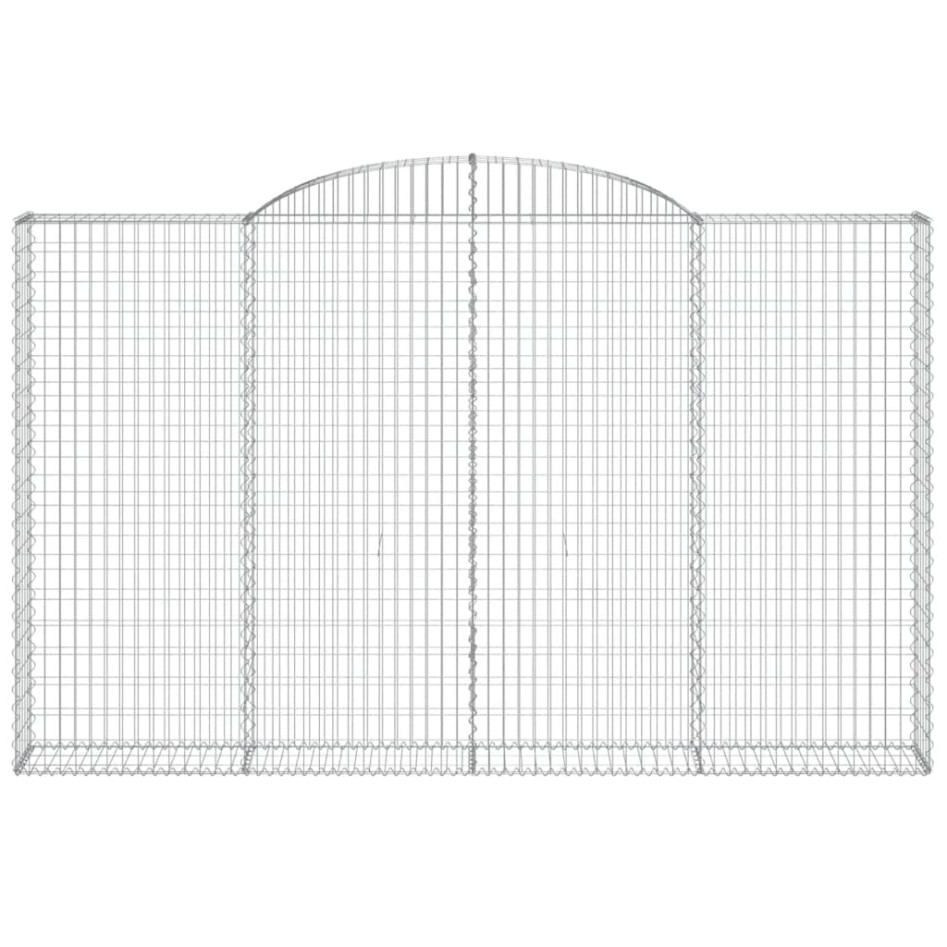 Cestas de gaviones 2 uds forma de arco hierro 300x30x180/200