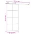 Puerta corredera con set herrajes vidrio ESG aluminio 90x205