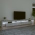 Mueble de TV con luces LED gris hormigón 290x36,5x40