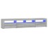 Mueble de TV con luces LED gris Sonoma 210x35x40