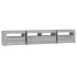 Mueble de TV con luces LED gris Sonoma 210x35x40