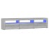 Mueble de TV con luces LED gris Sonoma 180x35x40