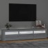 Mueble de TV con luces LED gris Sonoma 180x35x40