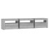 Mueble de TV con luces LED gris Sonoma 180x35x40