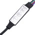 Mueble de TV con luces LED negro 180x35x40