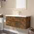 Mueble de baño con lavabo madera contrachapada roble