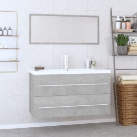 Conjunto de muebles de baño 3 piezas gris