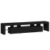 Mueble de TV con luces LED Negro 200x36,5x40