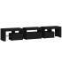 Mueble de TV con luces LED Negro 200x36,5x40