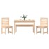 Juego de comedor de jardín 4 piezas madera maciza de