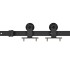 Puerta corredera set herrajes vidrio ESG aluminio 102,5x205