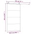 Puerta corredera set herrajes vidrio ESG aluminio 102,5x205