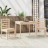 Mesa y sillas de jardín 3 piezas madera maciza de