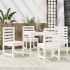 Juego de comedor de jardín 5 piezas madera maciza pino