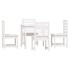 Juego de comedor de jardín 5 piezas madera maciza pino
