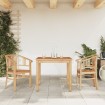 Juego de comedor para jardín 3 pzas madera maciza de teca