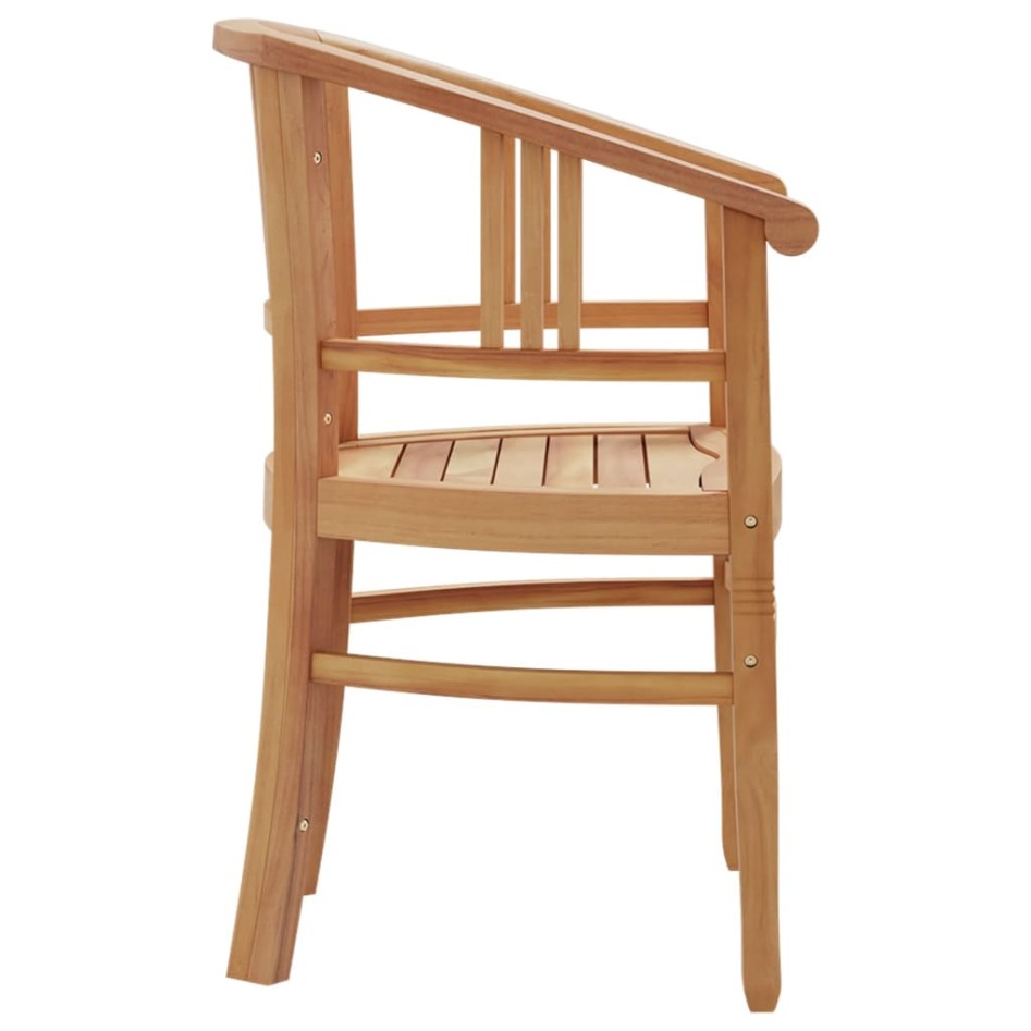 Juego de comedor para jardín 3 pzas madera maciza de