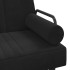 Sofá cama en forma de L terciopelo negro 260x140x70