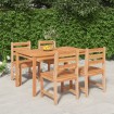 Juego de comedor para jardín 5 piezas madera maciza de teca