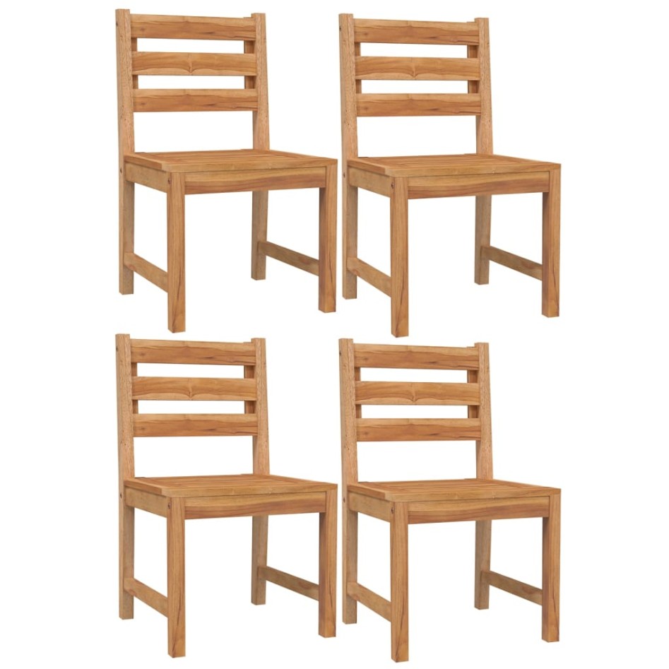 Juego de comedor para jardín 5 piezas madera maciza de