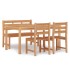 Juego de comedor para jardín 4 piezas madera maciza de