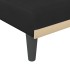 Sofá cama en forma de L terciopelo negro 271x140x70