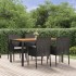 Set de muebles jardín 5 pzas con cojines ratán sintético