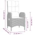 Set comedor de jardín 3 piezas con cojines ratán sintético