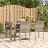 Set comedor de jardín 5 piezas con cojines ratán sintético