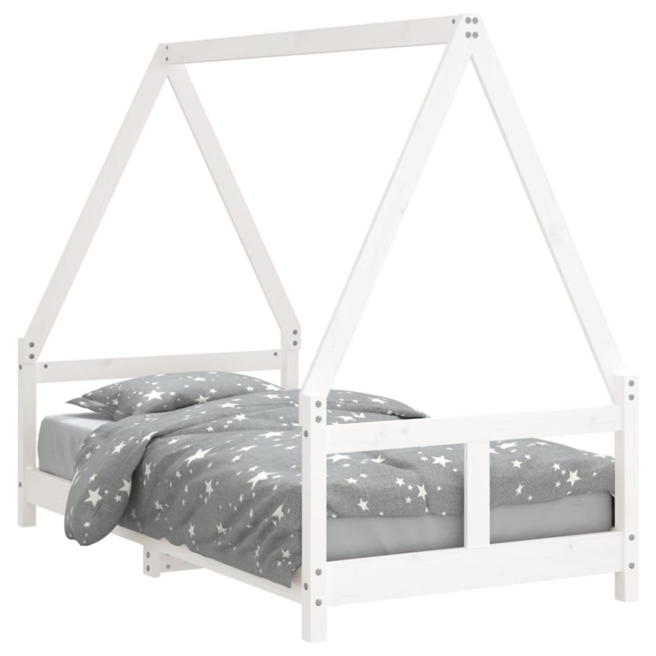 Estructura de cama para niños madera de pino blanco 80x160