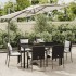 Set de comedor de jardín 7 pzas y cojines ratán sintético