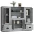 Aparador alto 3 piezas madera contrachapada gris