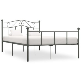 Estructura de cama de metal gris 160x200