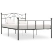 Estructura de cama de metal gris 160x200 cm