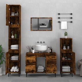 Set de muebles baño 3 pzas madera contrachapada roble