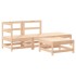 Juego de muebles de jardín 4 piezas y cojines madera