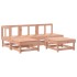Juego de muebles jardín 5 pzas y cojines madera abeto