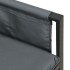 Juego de comedor de jardín 2 piezas acero gris