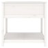 Jardinera con estante madera maciza pino blanca 82,5x82,5x81