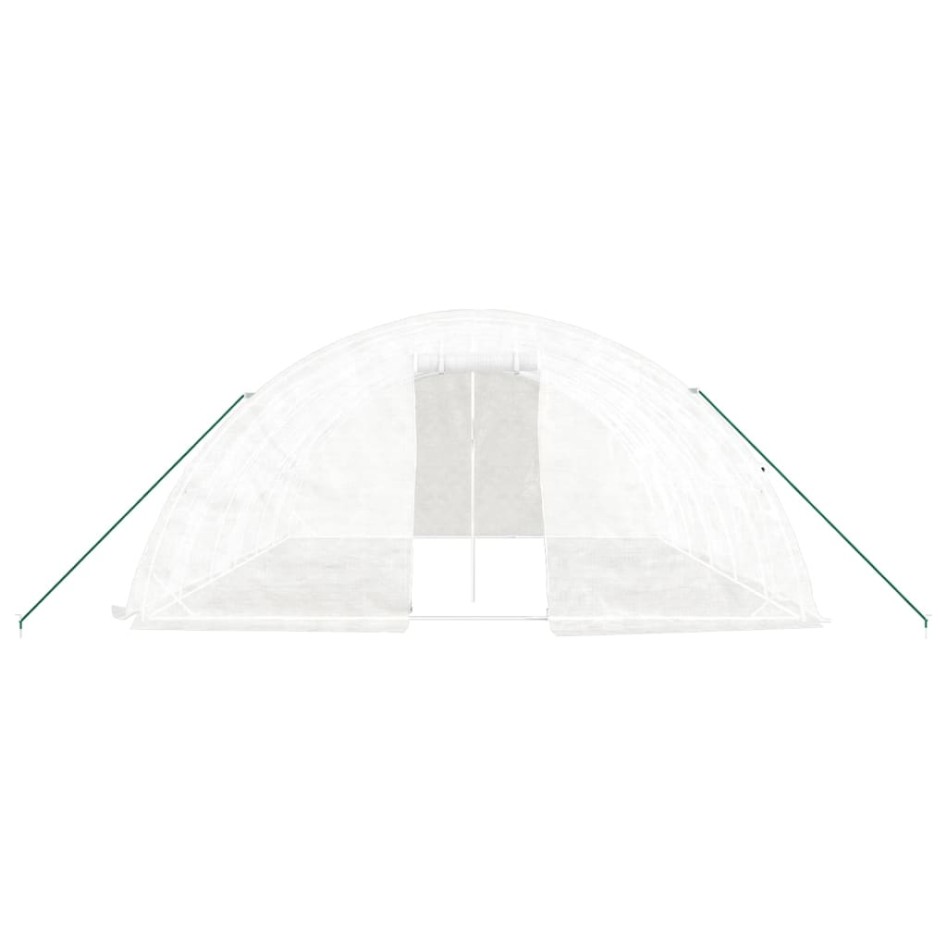 Invernadero con estructura de acero blanco 30 m² 6x5x2,3