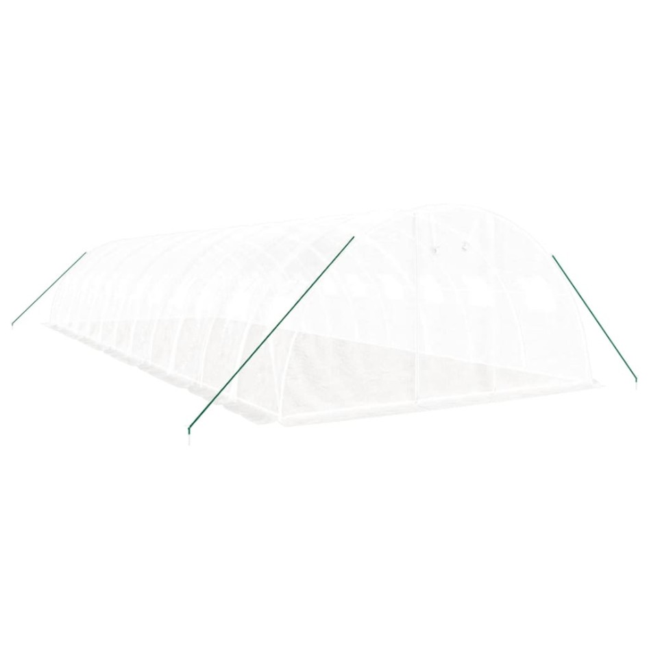 Invernadero con estructura de acero blanco 48 m² 12x4x2