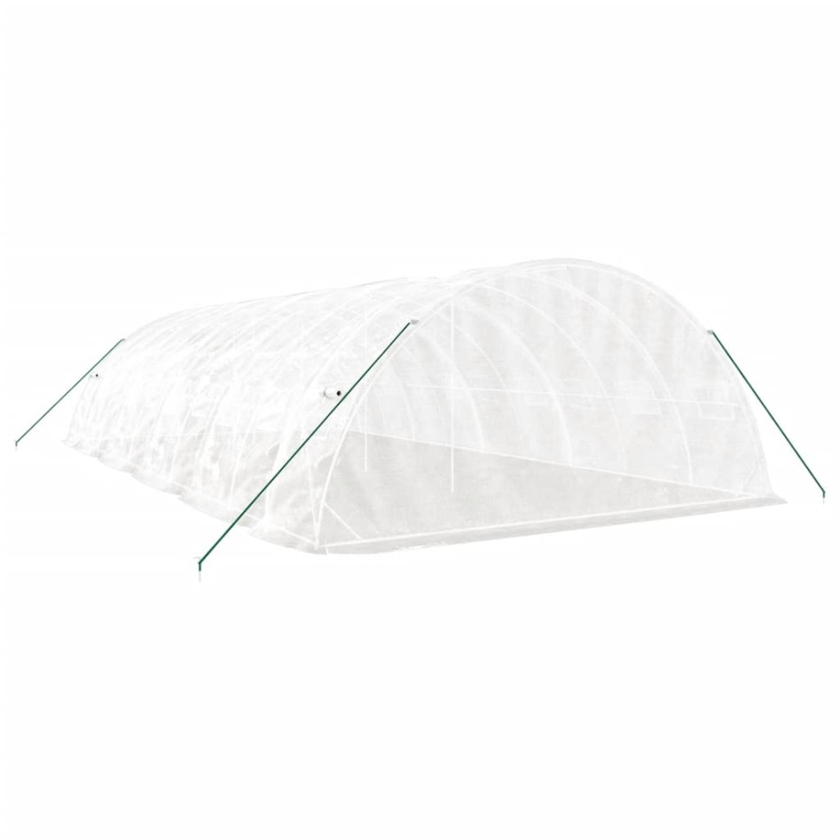 Invernadero con estructura de acero blanco 50 m² 10x5x2,3