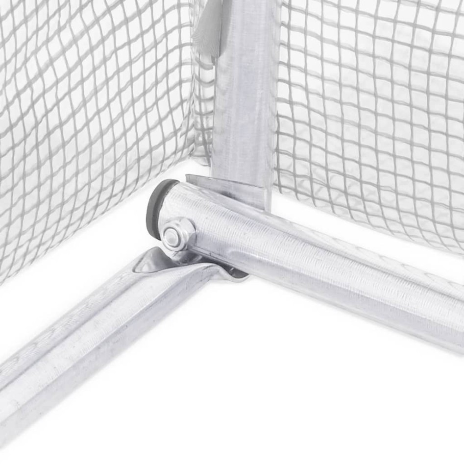 Invernadero con estructura de acero blanco 50 m² 10x5x2,3