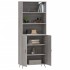 Aparador alto madera contrachapada gris sonoma 69,5x34x180