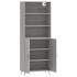 Aparador alto madera contrachapada gris sonoma 69,5x34x180